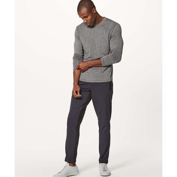 Lululemon Great Wall Pants Relaxed Fit Lightweight M5903S Black Mens Small - Picture 1 of 7